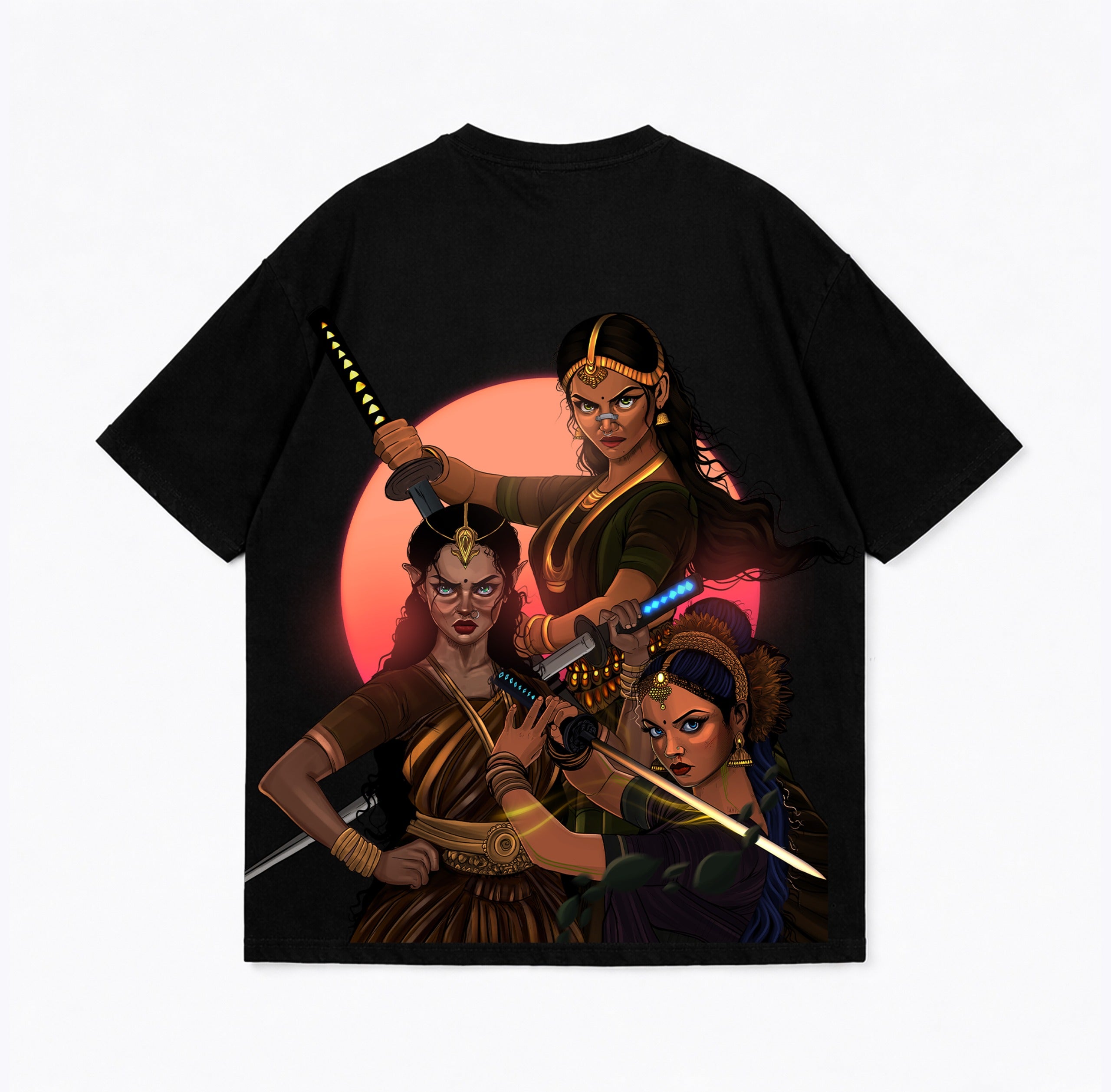 Enary The "Soul Protector"Katana Oversized T-Shirt - Black